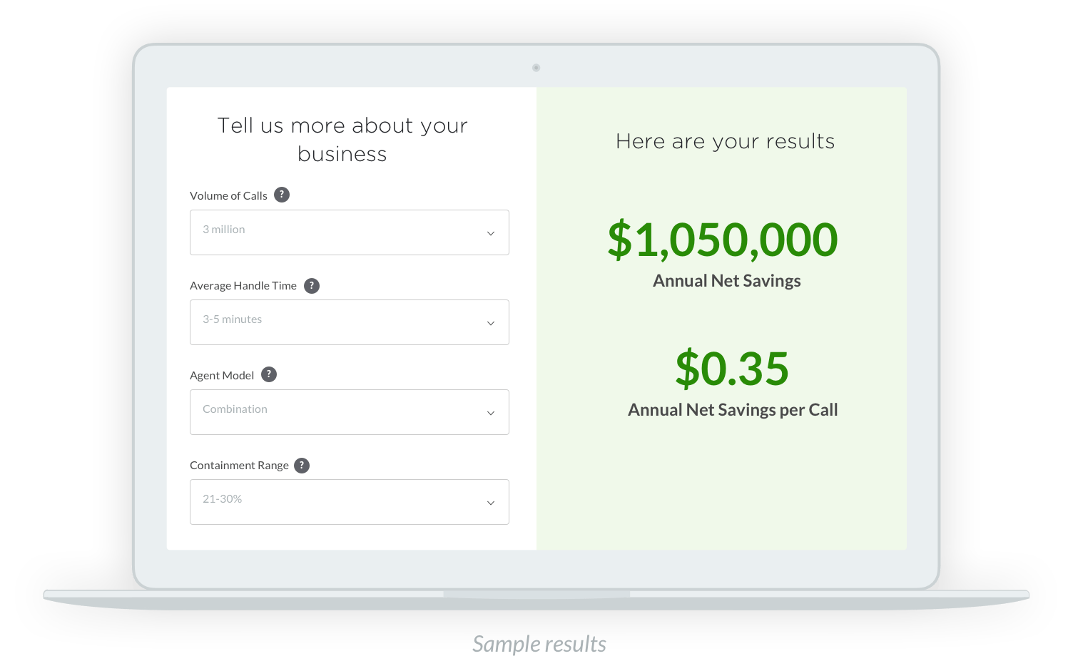 IVA Calculator on a laptop screen