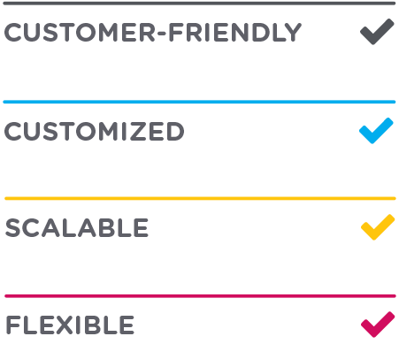 Customer-friendly Customized Scalable Flexible