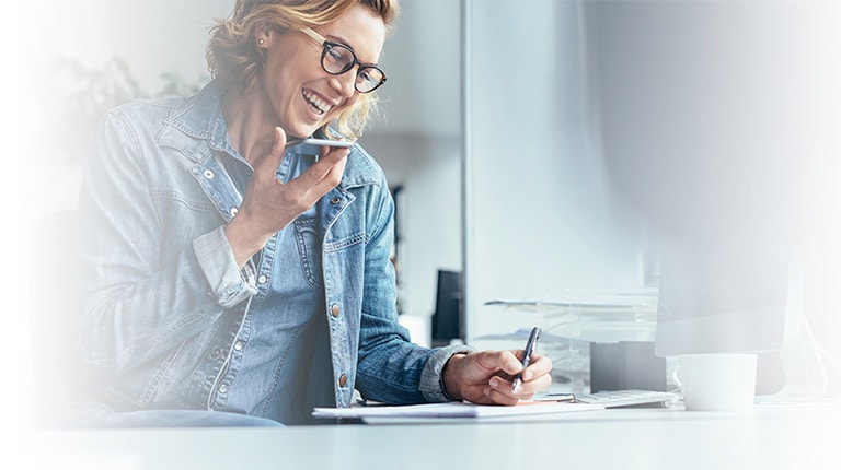 Woman talking on phone