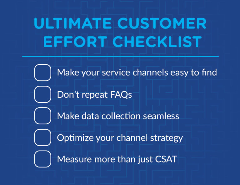 Ultimate Customer Effort Checklist