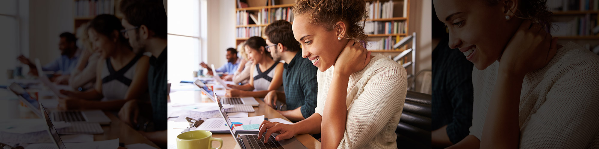 Picture of woman working on laptop