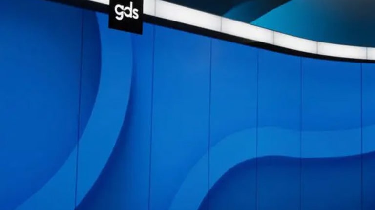 stage background with wavy patterns